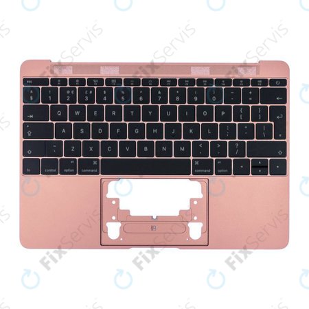 Apple MacBook 12" A1534 (Early 2015 - Mid 2017) - Horný Rám Klávesnice + Klávesnica UK (Rose Gold)