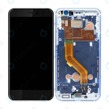 HTC U11 - LCD Displej + Dotykové Sklo + Rám (Strieborná) - 80H02105-07