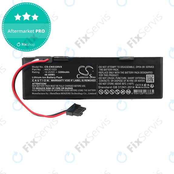 Batéria pre ETA Navaggio 2228, Cecotec Conga 3290, 3490, 3890, 3200mAh, Li-Ion, 14.4V, 49CE1533, HQ