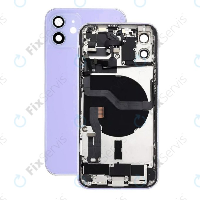 Apple iPhone 12 - Zadný Housing s Malými Dielmi (Purple)
