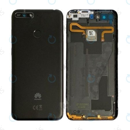 Huawei Y6 Prime (2018) - Batériový Kryt + Senzor Odtlačku (Čierna) - 97070TYG
