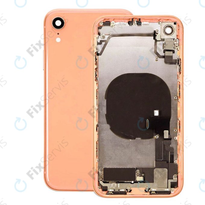 Apple iPhone XR - Zadný Housing s Malými Dielmi (Coral)