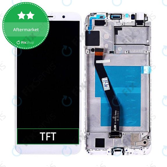 Huawei Y6 Prime (2018) - LCD Displej + Dotykové Sklo + Rám (White) TFT
