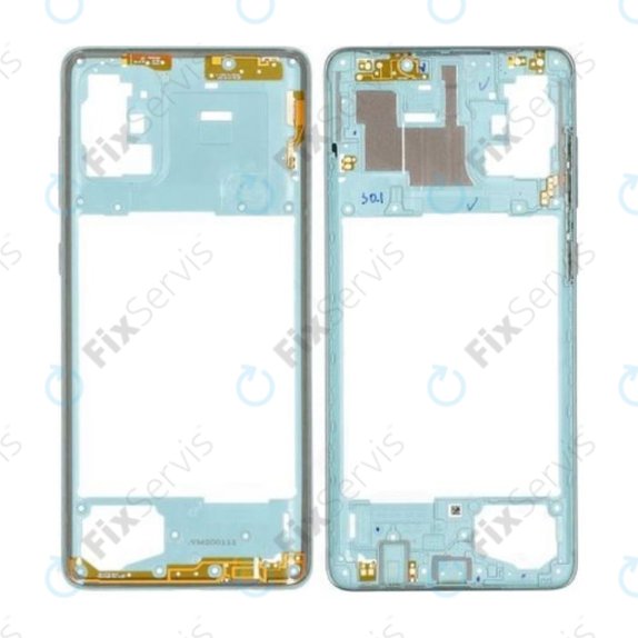 Samsung Galaxy A71 A715F - Stredný Rám (Prism Crush Blue) - GH98-44756C Genuine Service Pack
