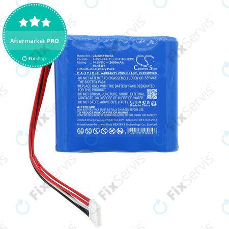 Batéria pre Sony GTK-XB60, 2600mAh, Li-Ion, 14.8V, 1-853-678-11, HQ