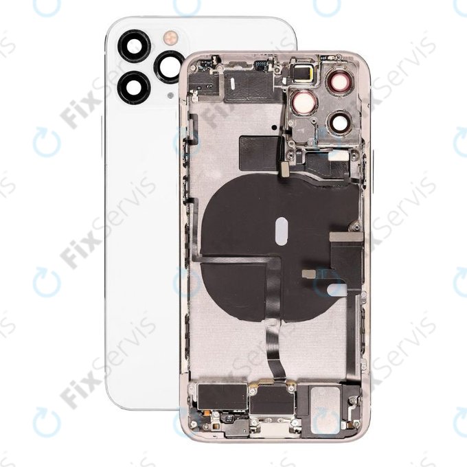 Apple iPhone 11 Pro - Zadný Housing s Malými Dielmi (Silver)