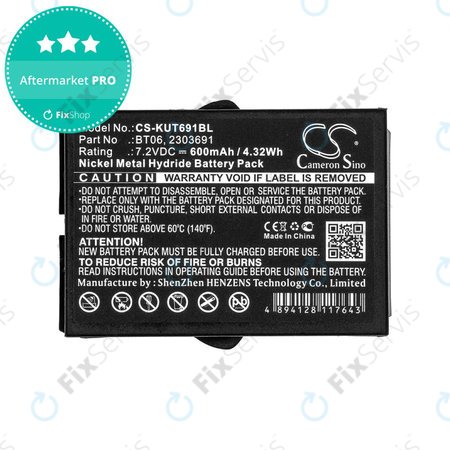 Batéria pre Ikusi TM60, 61, 62, 600mAh, Ni-MH, 7.2V, BT06, HQ