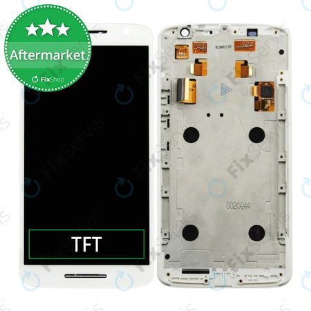 Motorola Moto X Play XT1562 - LCD Displej + Dotykové Sklo + Rám (White) TFT