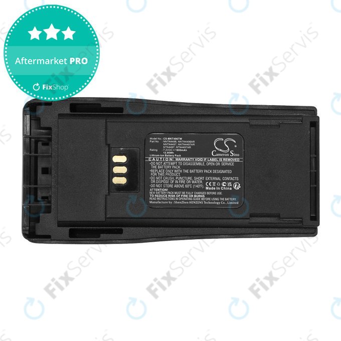Batéria pre Motorola CP140, 150, 160, 200, DP1400, GP3188, 1800mAh, Li-Ion, 7.2V, NNTN4496, HQ