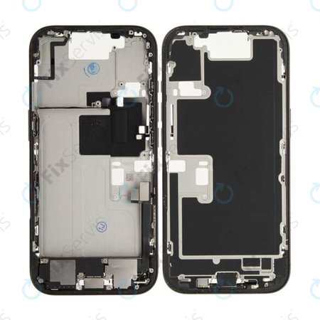 Apple iPhone 16 Pro - Stredný Rám + Tlačidlá Zapínania + Hlasitosti (Black Titanium)