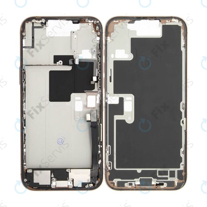 Apple iPhone 16 Pro Max - Stredný Rám + Tlačidlá Zapínania + Hlasitosti (Desert Titanium)