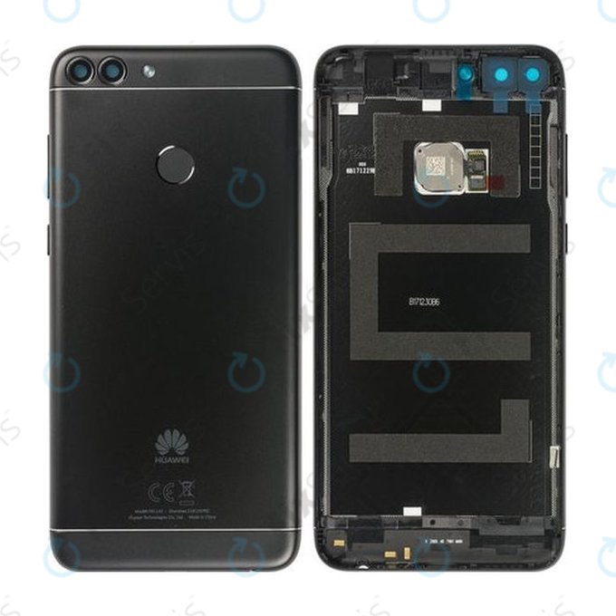 Huawei P Smart FIG-L31 - Batériový Kryt + Senzor Odtlačku Prsta (Čierna) - 02352NCC, 02351TEF Genuine Service Pack