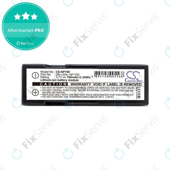 Batéria pre Minolta Dg-X50-K, Pentax Optio Z10, Samsung L77, Sanyo, 700mAh, Li-Ion, 3.7V, NP-700, HQ