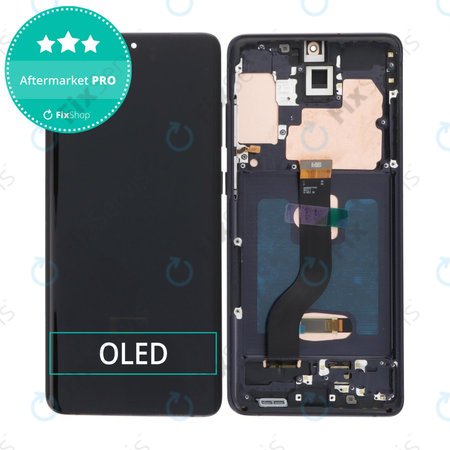 Samsung Galaxy S21 Plus G996B - LCD Displej + Dotykové Sklo + Rám (Phantom Black) OLED
