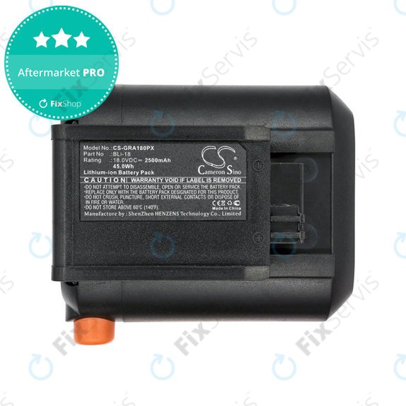 Batéria pre Gardena Accu Hedge, Accujet, Comfortcut Li-18, Easycut, Trimmer Easycut Li-18, 2500mAh, Li-Ion, 18V, BLi-18, HQ