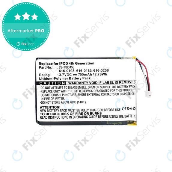 Apple iPod (4th Gen) - Batéria 616-0183 750mAh HQ