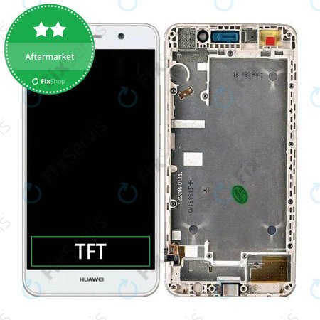 Huawei Y6 - LCD Displej + Dotykové Sklo + Rám (White) TFT