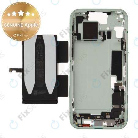 Stredný Rám s Batériou pre iPhone 15 | Green | ZD076-00673 | Genuine Apple
