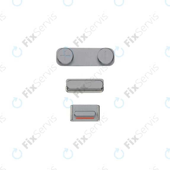 Apple iPhone 5S, SE - Tlačidlá Zapínania + Hlasitosti + Tichého Režimu (Space Gray)