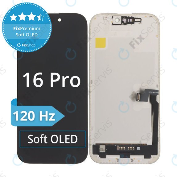 Displej Soft OLED pre iPhone 16 Pro - Dotykové sklo + Rám, DIAGNOSTIC