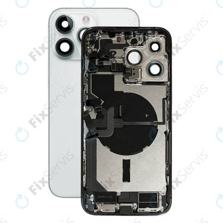 Apple iPhone 14 Pro Max - Zadný Housing s Malými Dielmi (Silver)