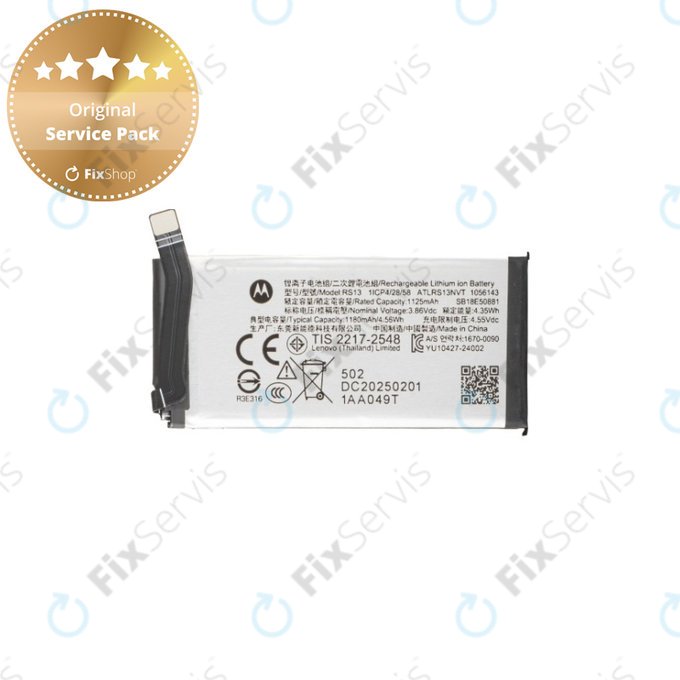 Motorola Razr 60 Ultra - Batéria RS13 1180mAh - SB18E50881 Genuine Service Pack