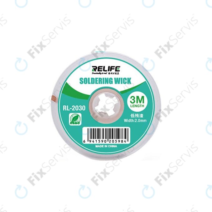 Relife RL-2030 - Spájkovací Knôt pre Odstranenie Prebytočného Cínu (2mm)