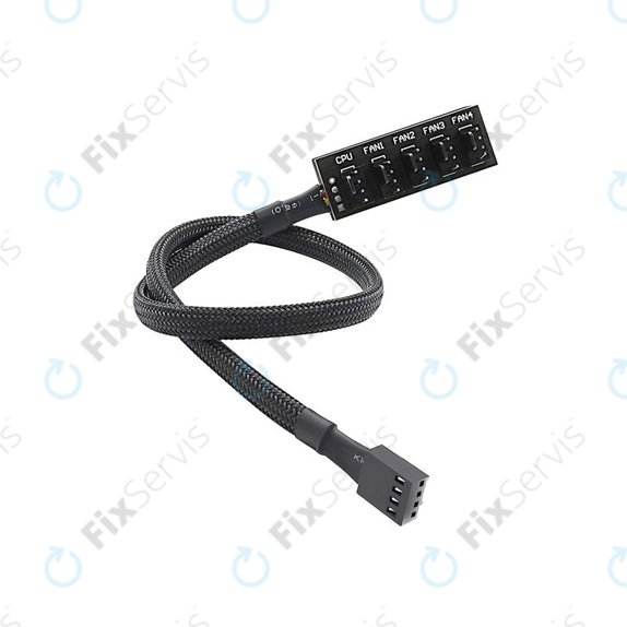 PWM rozbočovač ventilátorov, 4-pin, 5-portový