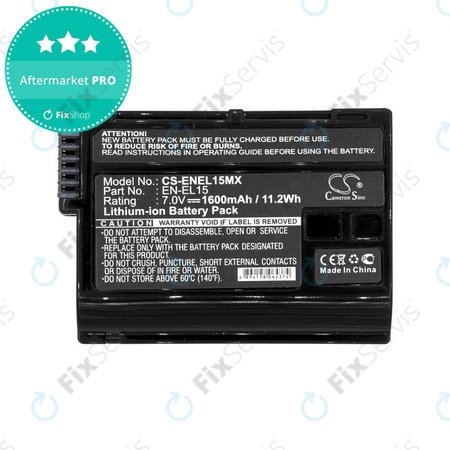 Batéria pre Nikon Coolpix D7000, 1600mAh, Li-Ion, 7V, EN-EL15, HQ