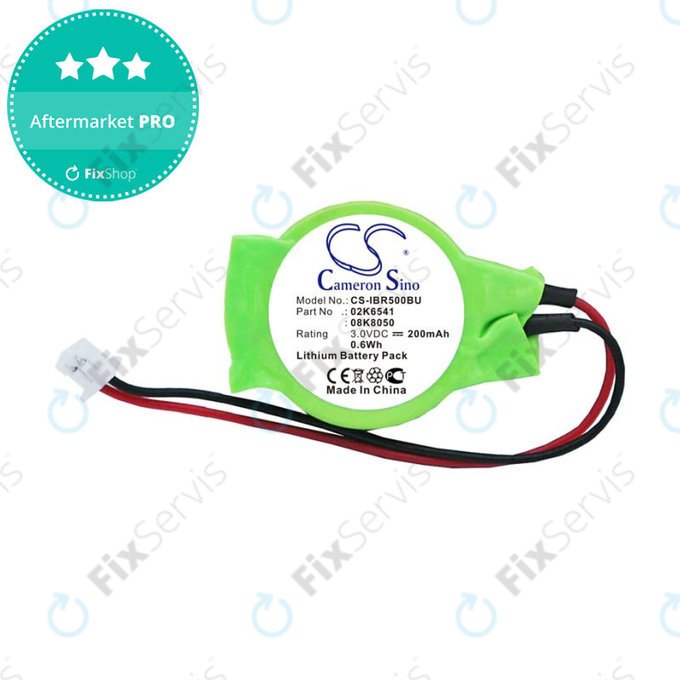 Záložná batéria pre Lenovo Thinkpad, 200mAh, Lithium, 3V, 02K6541, HQ