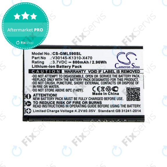 Batéria pre Saiet Lumina, Ready, Single, Brondi Amico Favoloso, Gigaset GI390, 590, 800mAh, Li-Ion, 3.7V, V30145-K1310-X470, HQ
