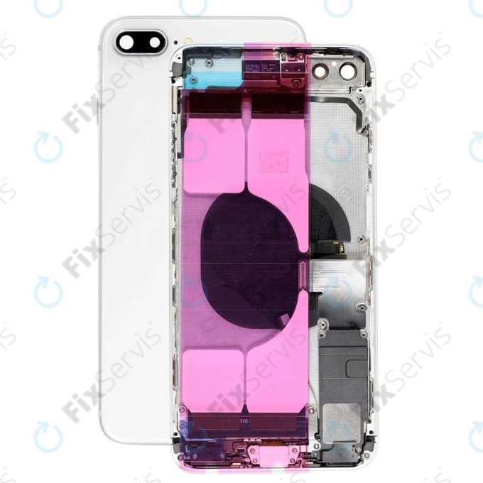 Apple iPhone 8 Plus - Zadný Housing s Malými Dielmi (Silver)
