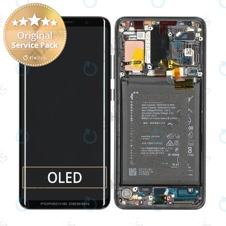 Huawei Mate 20 RS - LCD Displej + Dotykové Sklo + Rám + Batéria (Black) - 02351XWW Genuine Service Pack