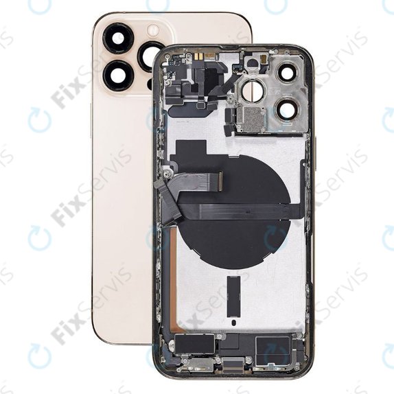 Apple iPhone 13 Pro Max - Zadný Housing s Malými Dielmi (Gold)