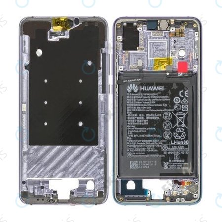 Huawei P20 - Stredný Rám + Batéria (Twilight) - 02351WMP Genuine Service Pack