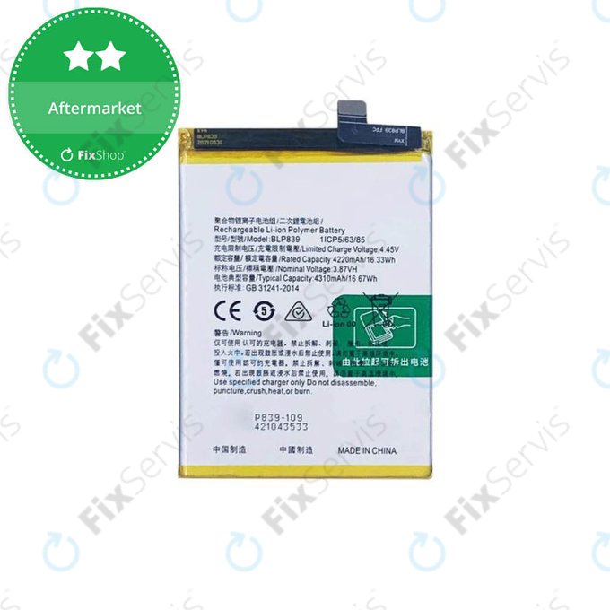 Oppo Reno 5 Z 5G - Batéria BLP839 4310mAh