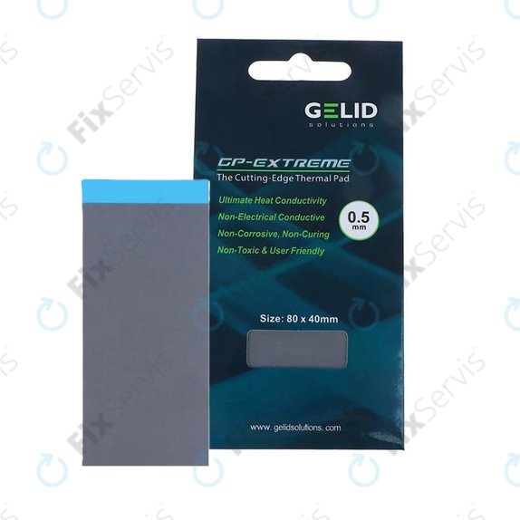 Teplovodivá podložka GELID GP-Extreme, 12 W/mK, 80 × 40 × 0,5mm