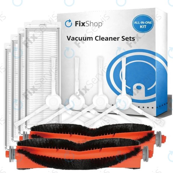 Sada náhradných dielov pre Xiaomi Robot Vacuum S10, S10 EU, S12 (2x Hlavné kefy, 4x Filtre, 4x Bočné kefy)