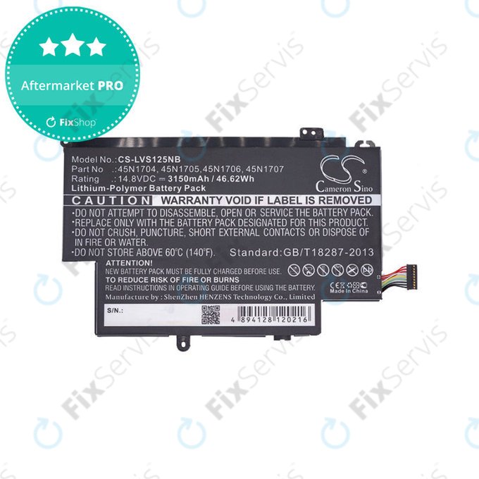 Batéria pre Lenovo ThinkPad Yoga 12, Yoga S1, 3150mAh, Li-Pol, 14.8V, 45N1704, HQ