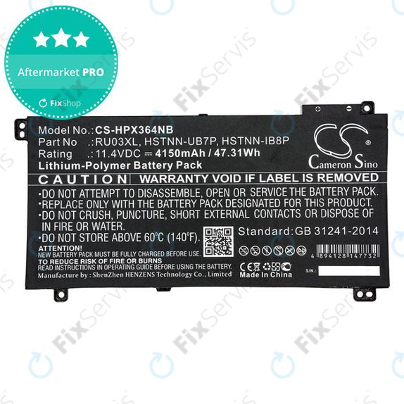 Batéria pre HP ProBook x360 440 G1, x360 11 G3, 4150mAh, Li-Pol, 11.4V, HSTNN-UB7P, HQ