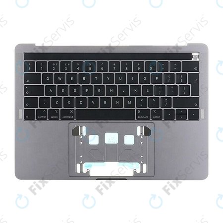 Apple MacBook Pro 13" A1989 (Mid 2018 - Mid 2019) - Horný Rám Klávesnice + Klávesnica UK + Touch Bar + Mikrofón + Reproduktory (Space Gray)