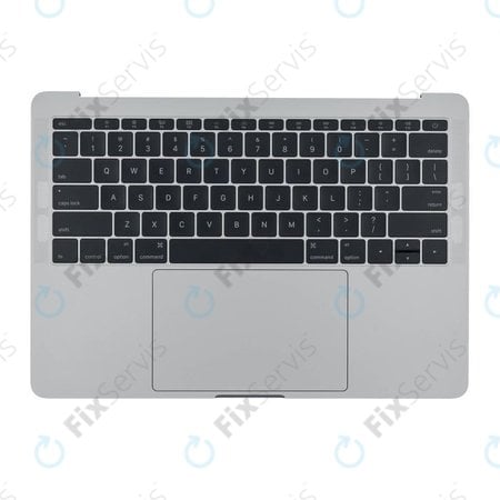 Apple MacBook Pro 13" A1708 (Late 2016 - Mid 2017) - Horný Rám Klávesnice + Klávesnica US + Mikrofón + Trackpad + Reproduktory (Silver)