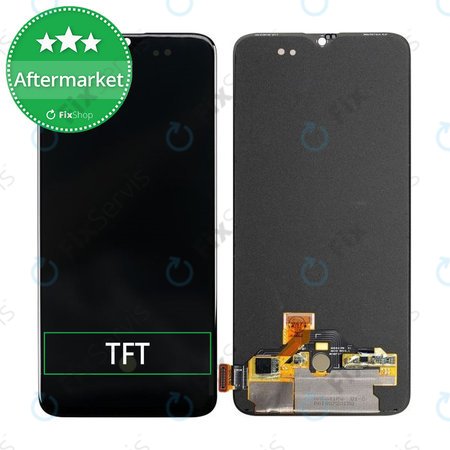 OnePlus 6T - LCD Displej + Dotykové Sklo + Rám (Black) TFT