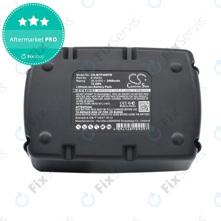 Batéria pre Metabo Ahs36v, Bha 36 Ltx Compact, 2000mAh, Li-Ion, 36V, 6.25453, HQ