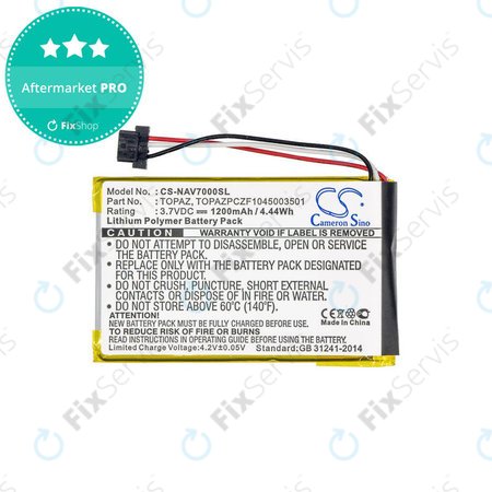 Batéria pre Navigon 70, 1200mAh, Li-Pol, 3.7V, Topaz, HQ
