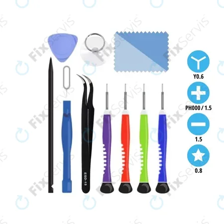 FixPremium - Kompletný Set Náradia pre Montáž Mobilných Telefónov 11v1