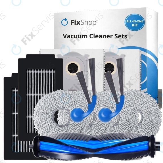 Sada náhradných dielov pre Ecovacs Deebot T30C Omni (1x Hlavná kefa, 2x Filter, 2x Bočná kefa, 4x Mopovacia utierka, 2x Prachové vrecko)