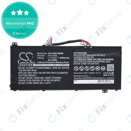 Batéria pre Acer Aspire Vn7, V15 Nitro, Spin 3, 4600mAh, Li-Pol, 11.4V, AC14A8L, HQ