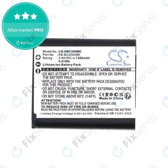 Batéria pre Samsung Gear 360, 1300mAh, Li-Ion, 3.85V, EB-BC200ABE, HQ