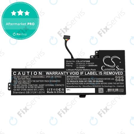 Batéria pre Lenovo Thinkpad A285, T470, T480, 2050mAh, Li-Pol, 11.25V, 01AV419, HQ